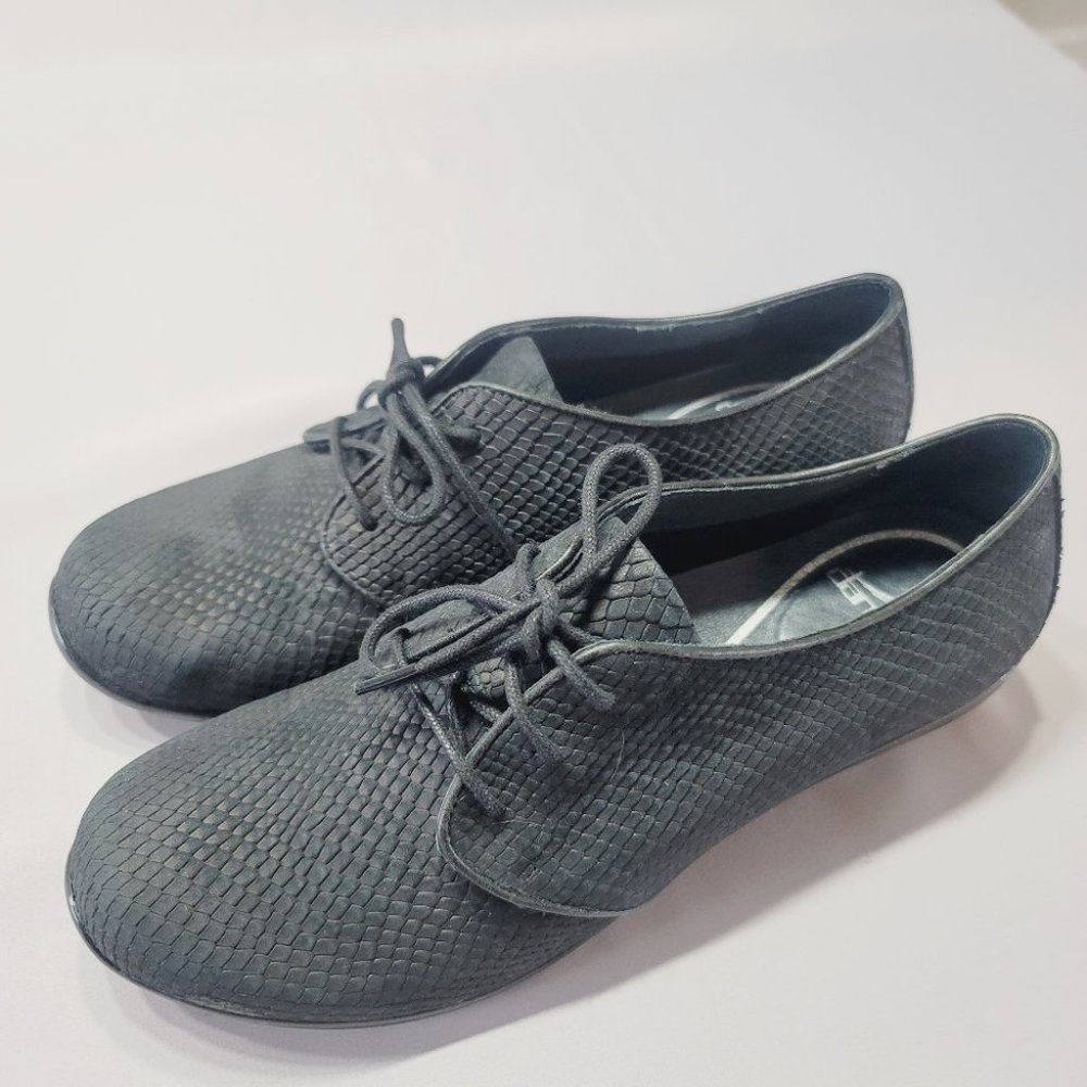 Dansko Leather Snake Printed Black Loafer Women's 10 US/ 40 EU